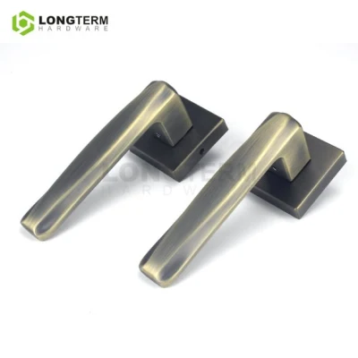 Diseño moderno aleación de zinc negro mortise cerradura Mango dormitorio de madera Tirador de la puerta