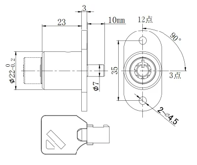 Clave de seguridad de combinación de código de cilindro de cerradura de puerta inteligente push-pull