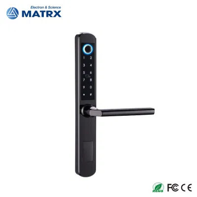 Acero inoxidable 304 de la contraseña de huellas digitales de entrada sin llave cerradura de puerta corrediza de aluminio de Smart Smart APP Lock Tuya