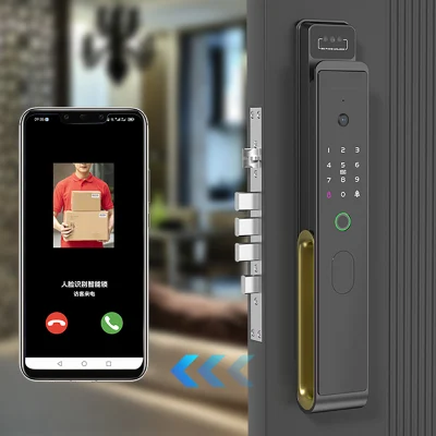 Digital Electronic 3D Face Recognition Smart Fingerprint Locks APLICACIÓN Ttlock Bloqueo inteligente de puerta de reconocimiento facial totalmente automático
