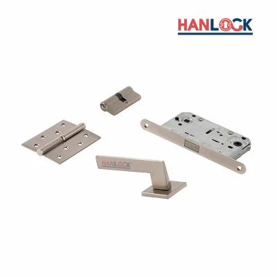 Puerta de lujo de aleación de aluminio chapado en plata/negro de entrada para seguridad