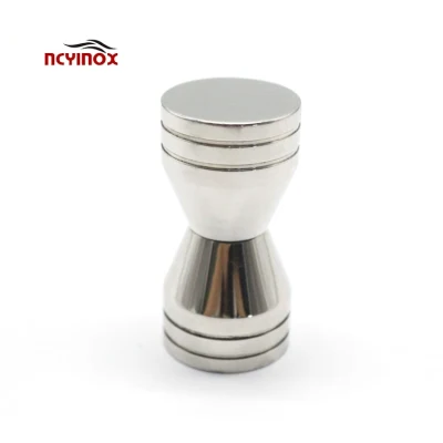 Mini Ronda de cristal cuadrado de ducha tirador de puerta de aluminio Mando