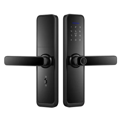 Cerradura electrónica de huellas digitales inteligentes en el interior de bloqueo de puerta interior Dormitorio Ttlock Tuya Smart cerradura con tarjeta de código de desbloqueo sin llave para el Hotel Apartamento Condominio