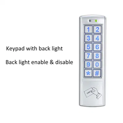 Popular carcasa metálica Waterproof ID Card Access Code Puerta Control acceso teclado de control