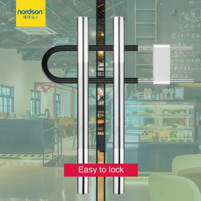 Carga directa USB con forma de U Inicio Tienda la puerta de cristal de huellas digitales baratos con la tecla de bloqueo inteligente