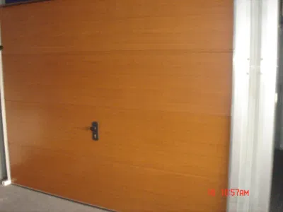 40mm Thichness Golden Oak Panel de puerta Puerta de garaje seccionales