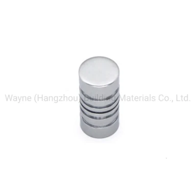 precio de fábrica China Proveedor de Hardware de montaje de accesorios de baño ducha puerta corrediza de vidrio perilla redonda tira dedo sólida empuñadura de puerta de cristal de acero inoxidable