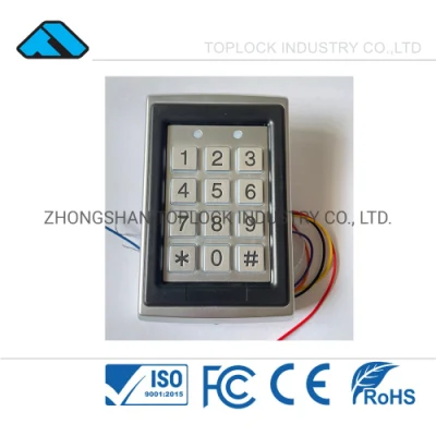 Teclado de entrada de la puerta de metal electrónica en el año 2000 del Código de usuario Contraseña de la tarjeta RFID