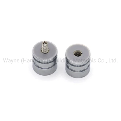 precio de fábrica China Proveedor de Hardware de montaje de accesorios de baño ducha puerta corrediza de vidrio perilla redonda tira dedo sólida empuñadura de puerta de cristal de acero inoxidable