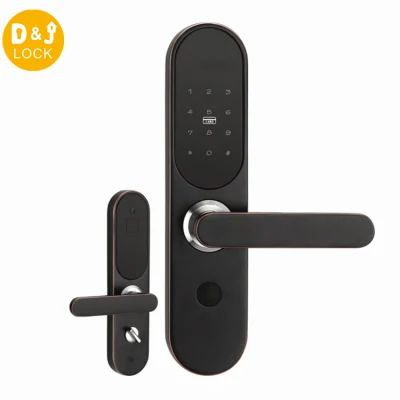 Combinación de hardware de seguridad magnética Mango de puerta digital bloqueo de huellas digitales inteligente