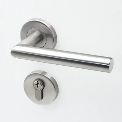 Manija de la palanca de la puerta del dormitorio para la puerta de madera del acero inoxidable 304 manijas interiores modernas de la puerta del oro negro de sat