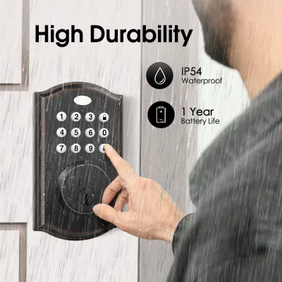 Teclado electrónico de entrada sin llave cerradura de puerta de cerrojo del mercado de U.