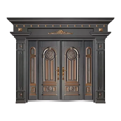 Nuevo precio al por mayor fabricante de productos de las puertas de seguridad de la puerta de madera de refuerzo de la seguridad de diseño de la novela de fantasía de proveedor de Oro de la puerta de seguridad
