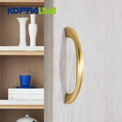 Koppenve minimalista Negro mate y Oro hardware de latón Gabinete de cocina Tiradores de las puertas