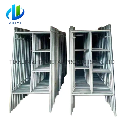 Galvanizado regulables de Australia de la escalera de doble refuerzo diagonal principal estándar de bloqueo del bastidor H/M Andamio andamios para la construcción
