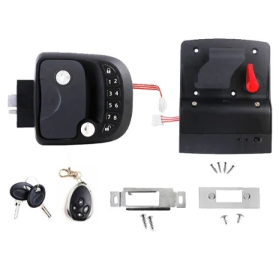 Tráiler de Camper RV caravanas de la puerta de entrada sin llave Pestillo de bloqueo de la perilla Deadbolt-Black