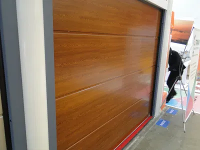40mm Thichness Golden Oak Panel de puerta Puerta de garaje seccionales