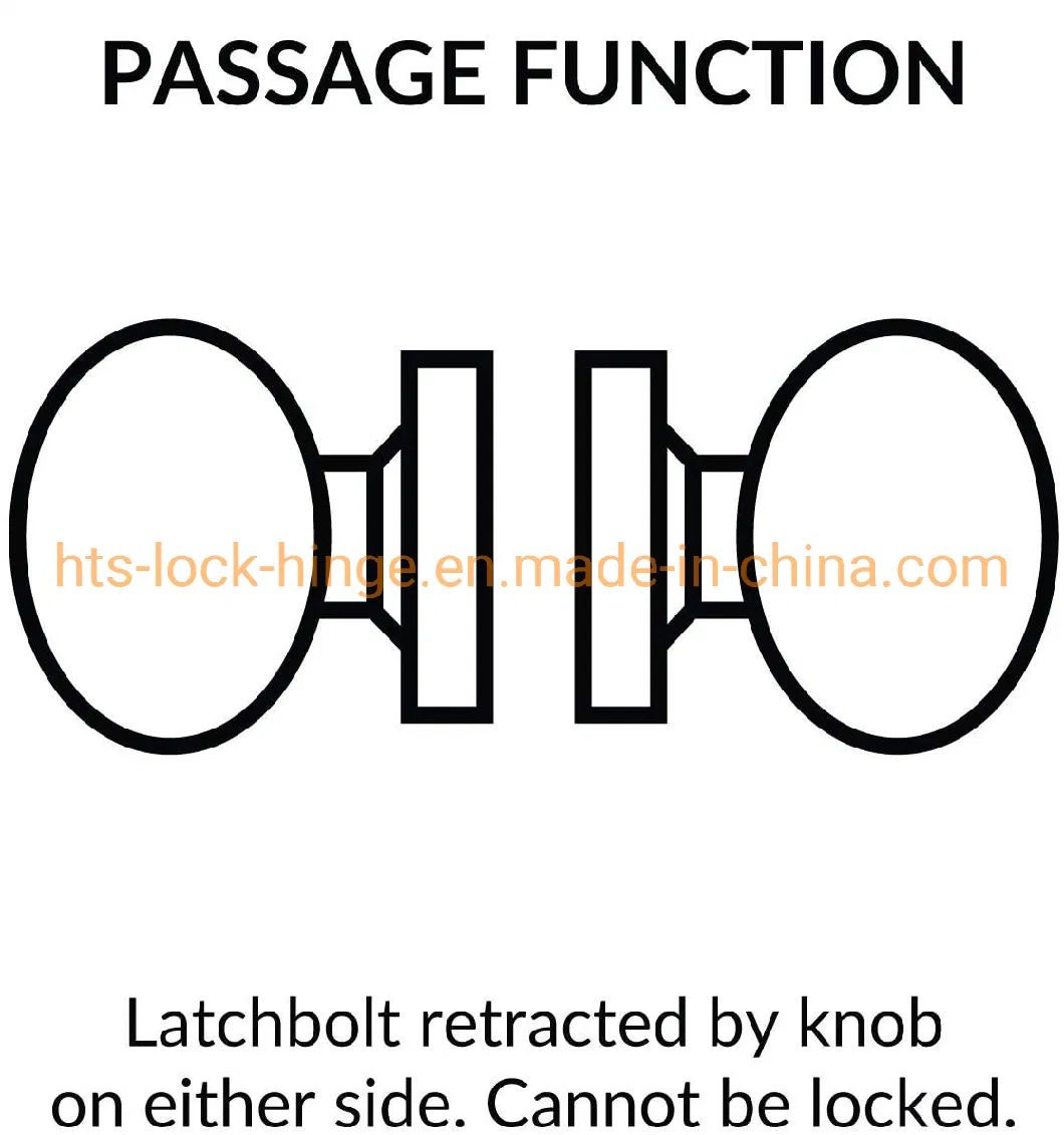 Door Knob Handle Lock Tubular Round Ball Keyed or Keyless by Aluminum Alloy or Steel Iron for Passage Entrance Privacy Storeroom Knob Lock