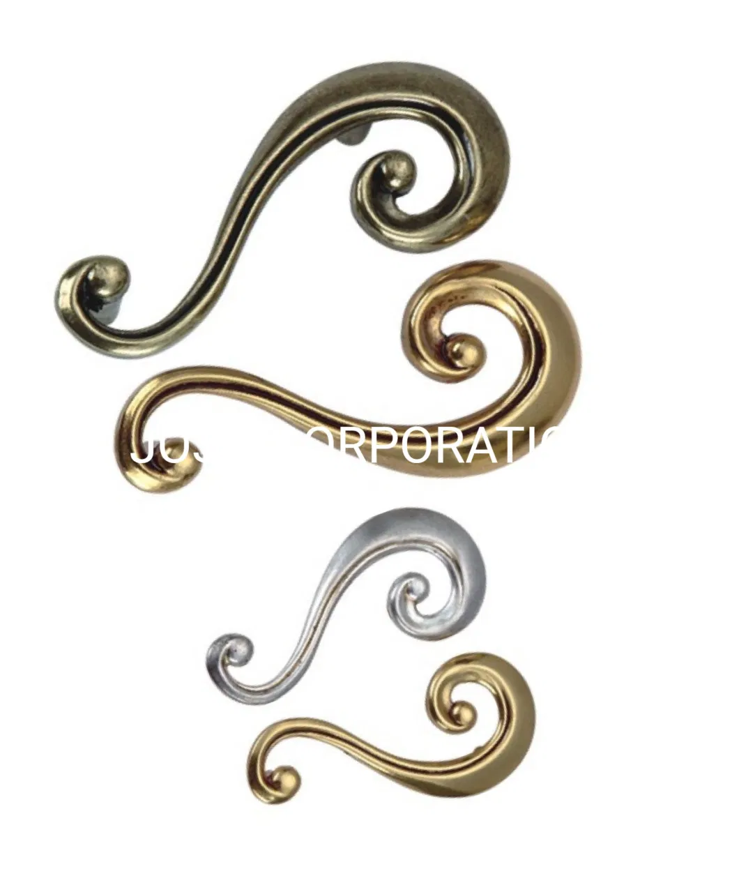 Zinc Alloy Flower Shape Antique Brass Door Handle Cabinet Handle Wardrobe Handle