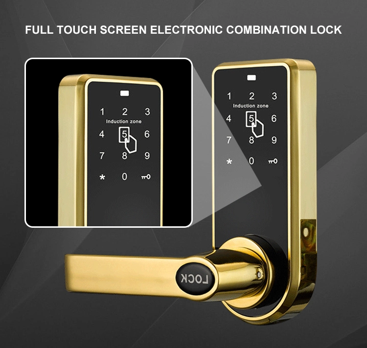 L818 Full Touch Screen Digital Electronic Indoor Lock Office Smart Card Lock Interior Door Security Lock