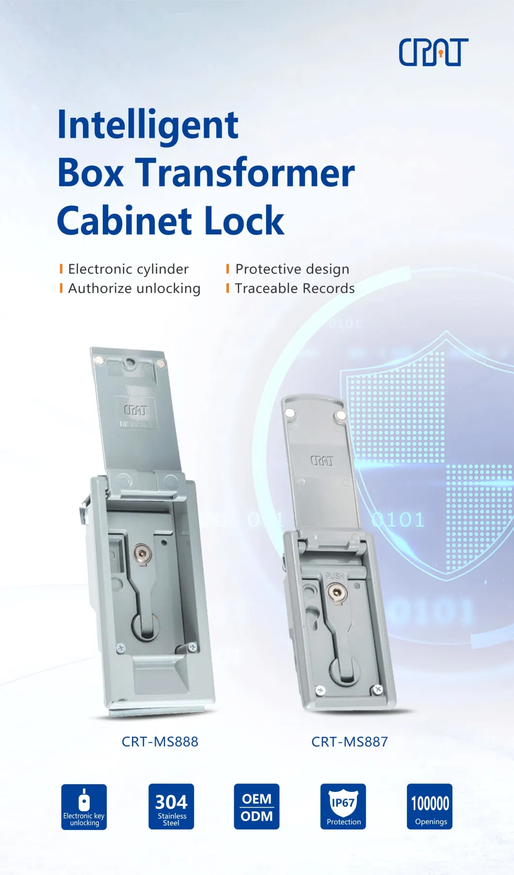 IoT Management Solution Safe Keyless Smart Control Door Finger Print Lock for Outside Distribution Box Best