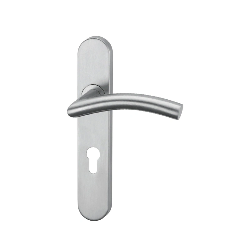in Stock Supply Solid Stainless Steel Lever Door Handle with Plate