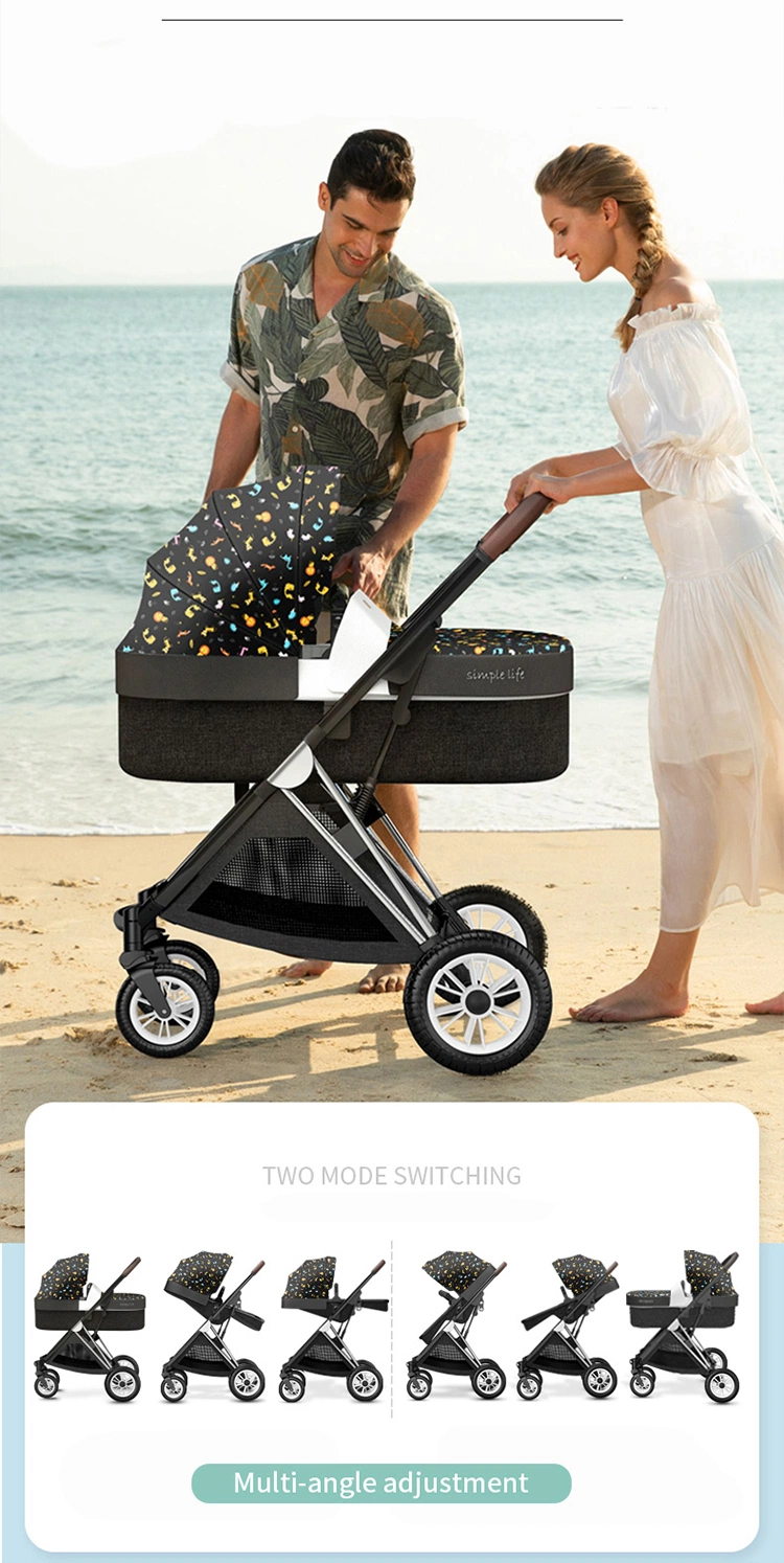 Portable Travel Luxury Iron Pram Germany 4 Baby Stroller Accessories Retractable Handle