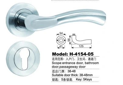 High Quality Luxury Modern Bedroom Privacy Door Handles Chrome Stainless Steel 304 Interior Door Lock Handles