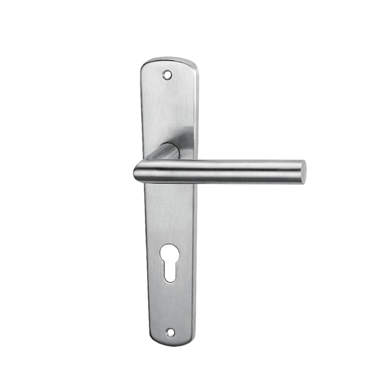 in Stock Supply Solid Stainless Steel Lever Door Handle with Plate