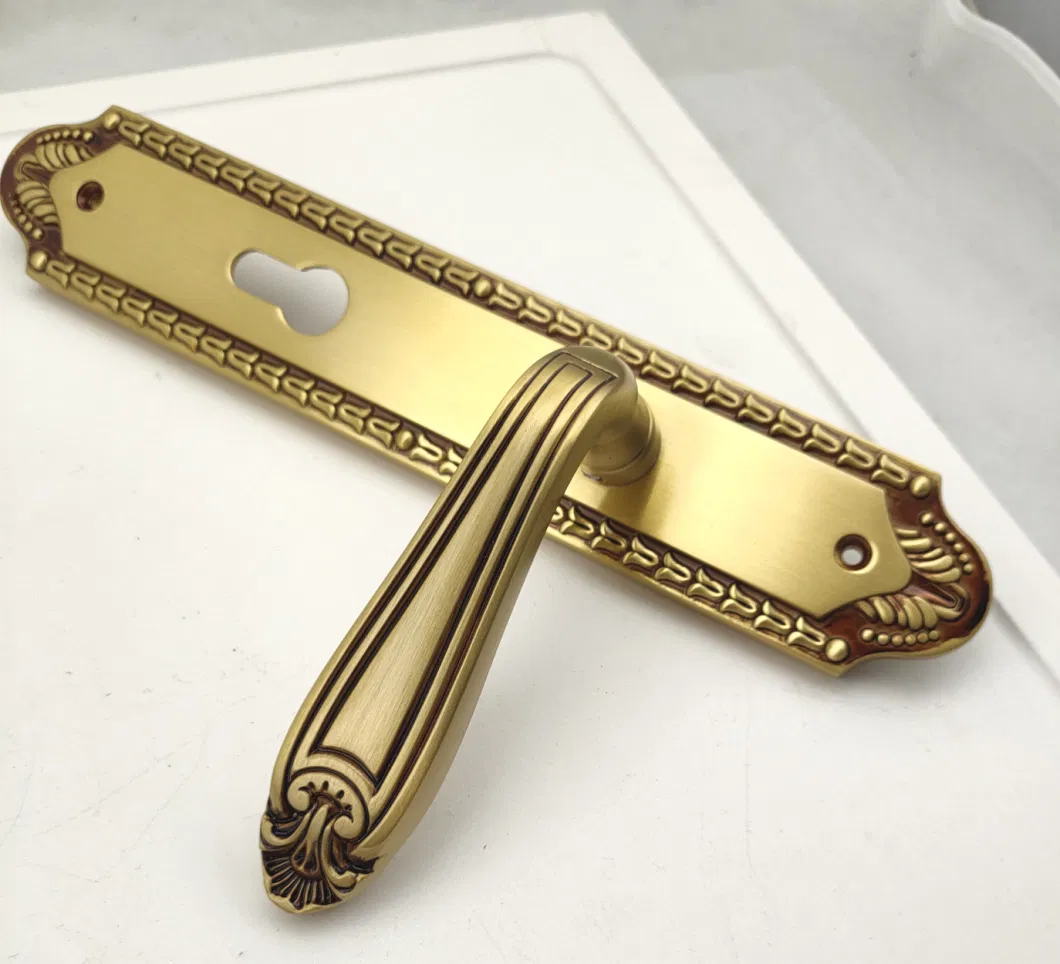 European Style Luxury Antique Brass Door Handle Lock (3003)