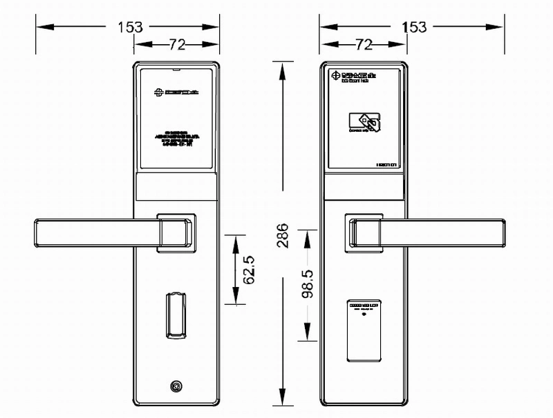 CE FCC Us Standard Digital Smart RFID Door Lock for Luxury Hotel Apartment