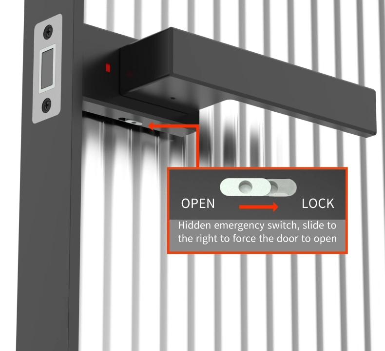 Commercial Glass Frameless Keyless Door Lock with Handle