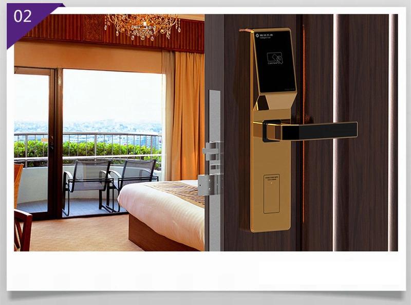 CE FCC Us Standard Digital Smart RFID Door Lock for Luxury Hotel Apartment