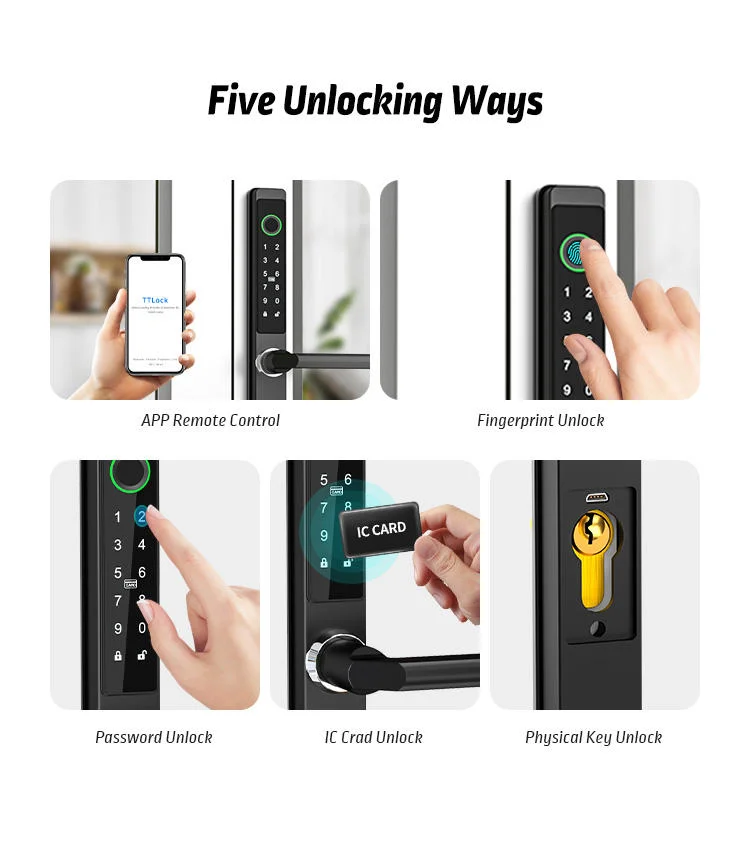 Household Keyless Electronic Biometric Fingerprint Lock with Waterproof Feature