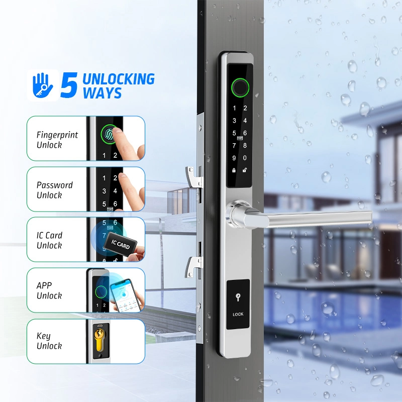 Household Keyless Electronic Biometric Fingerprint Lock with Waterproof Feature