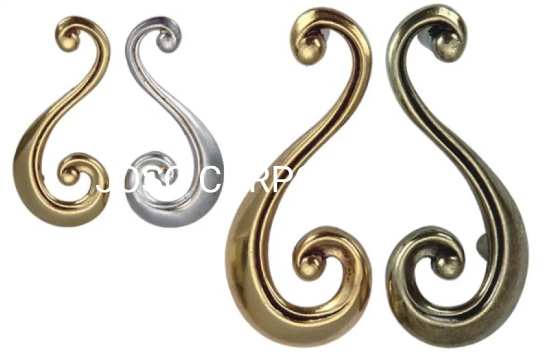 Zinc Alloy Flower Shape Antique Brass Door Handle Cabinet Handle Wardrobe Handle