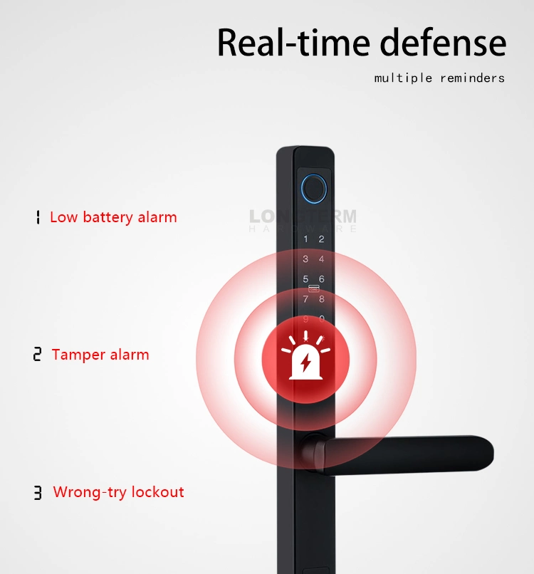 Tuya APP WiFi Mobile Lock Fingerprint Security Smart Door Lock for Front Door