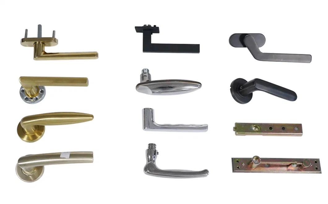 OEM Furniture Zinc Alloy Gold Straight Bar Door Lock Hardware Window Door Handle