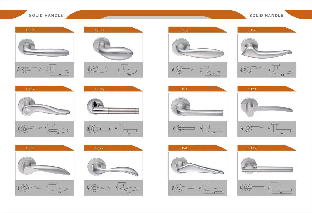 Heavy Duty Stainless Steel Lever Lockset Entrance Wooden Metal Door Handle Lock-Set