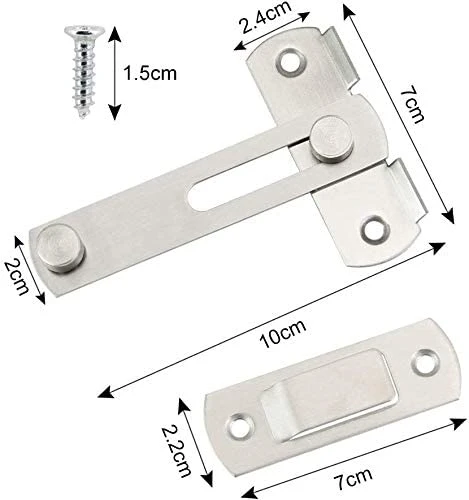 Stainless Steel Home Safety Gate Door Bolt Latch Slide Lock Hardware