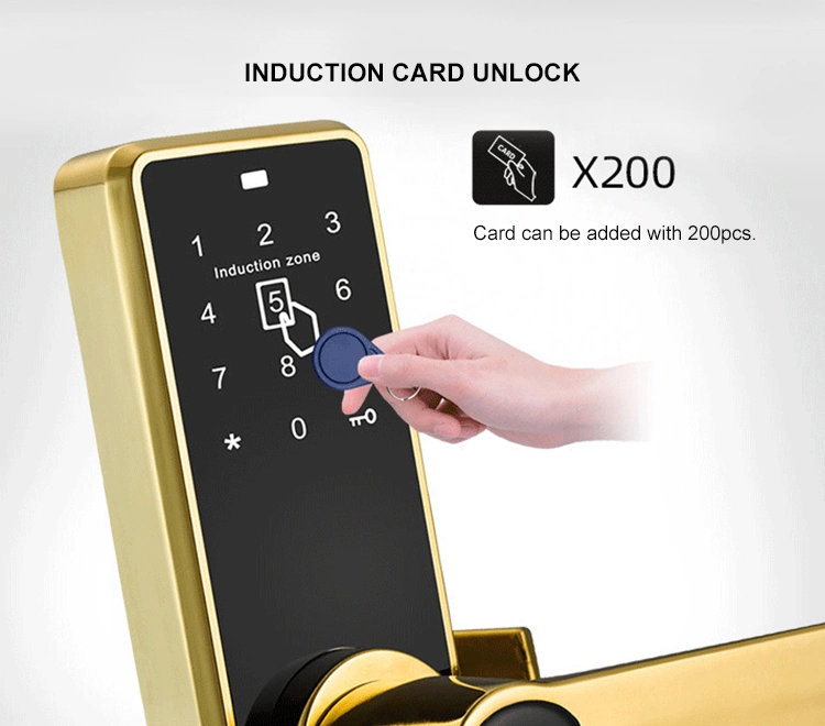 L818 Full Touch Screen Digital Electronic Indoor Lock Office Smart Card Lock Interior Door Security Lock