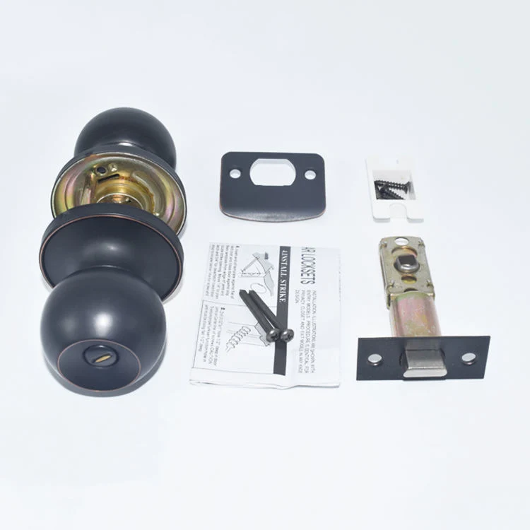 Black Orb Tubular Structure Privacy Bathroom Door Lock