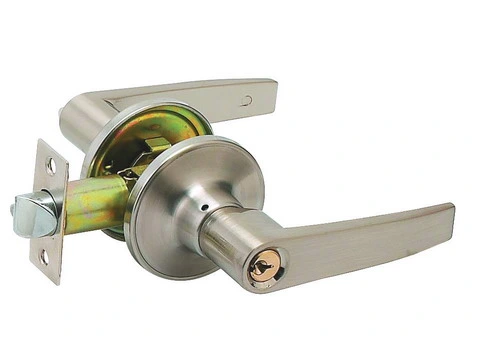 Tubular Lever Lockset Door Lock Entry Function Satin Nickel Furniture Hardware