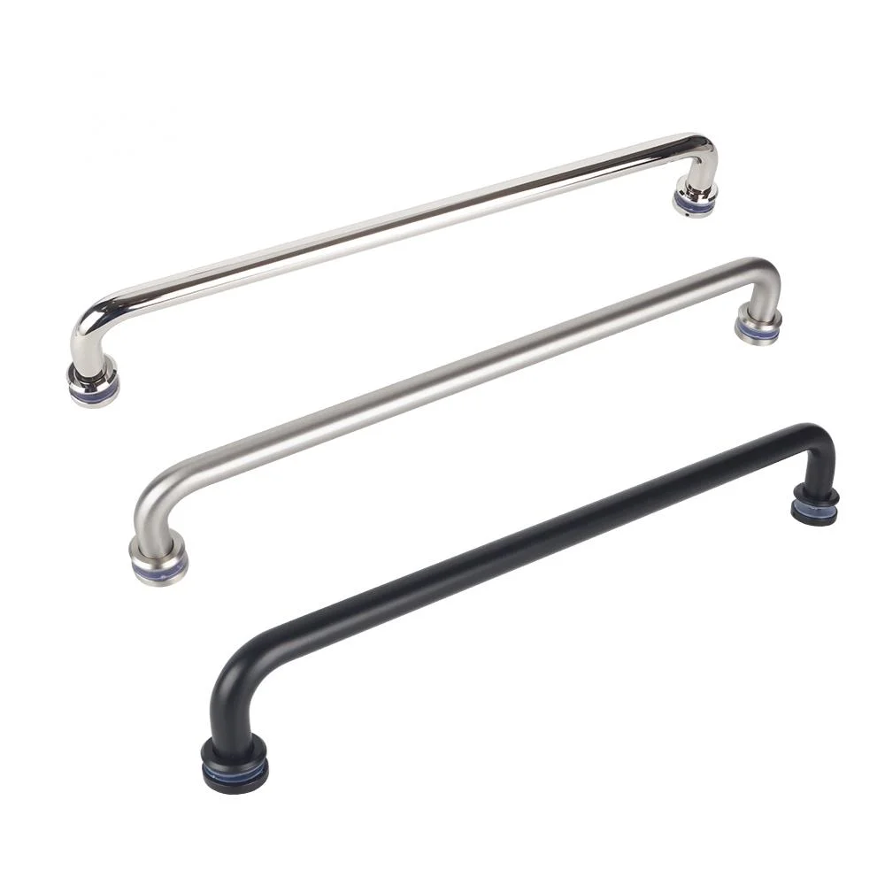 Single Side Door Pull Handle Stainless Steel Rectangular Tube Bar Glass Door Straight Shower Handle