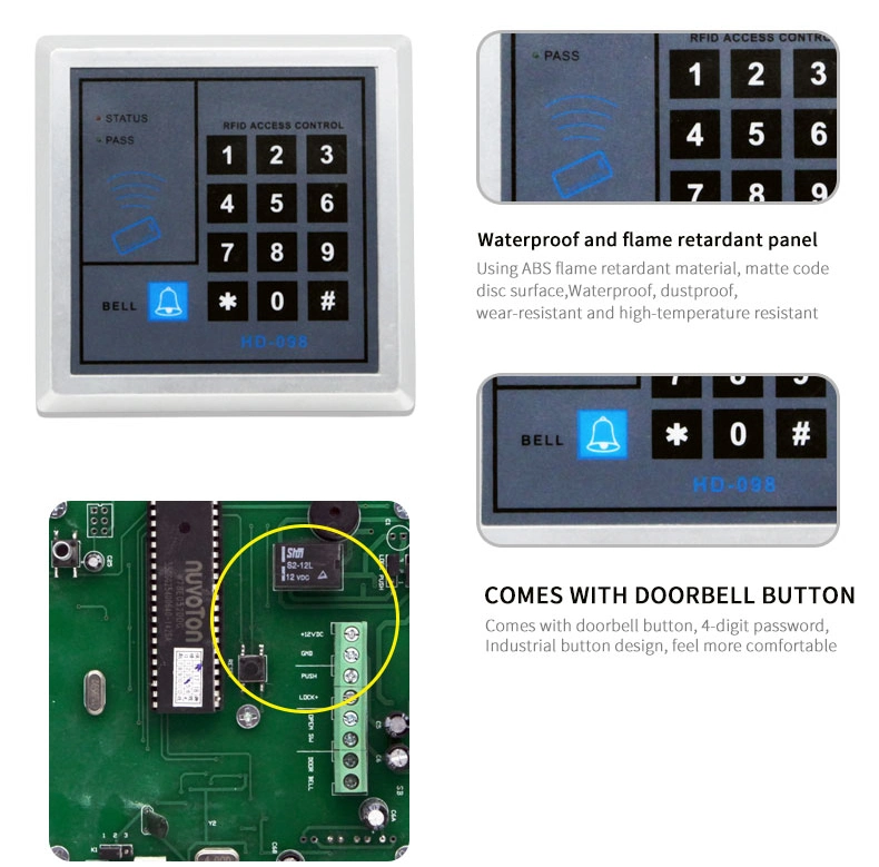 Waterproof 3 Way Opening ID Card Reader Digital Lock Door Keypad Door