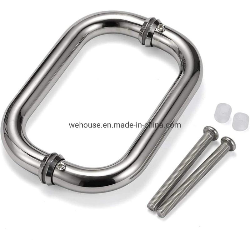 Stainless Steel 8 &quot; Length Tubular Back to Back Pull Handle for Shower Door Replacement Kitchenware Doorknobs