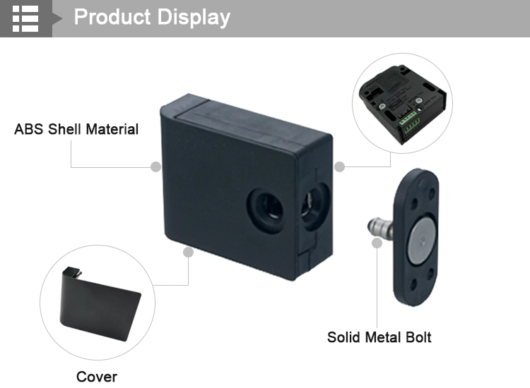 Black Adjustable DC12V/24V Dual-Voltage Keyless Cabinet Lock Magnetic Hidden Lock for Cabinet