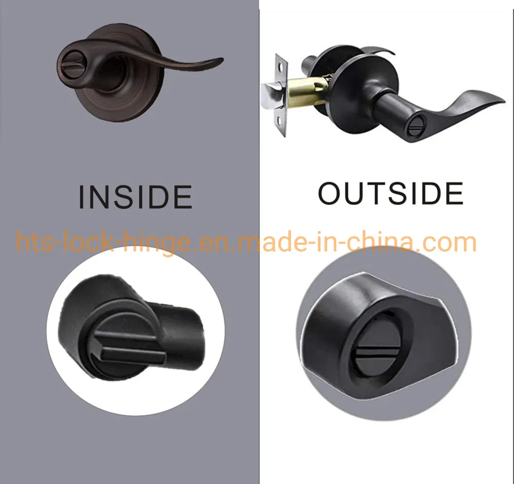 Zinc Alloy Tubular Lever Handle Door Lock Keyed or Keyless Aluminum for Passage or Entrance or Privacy and Storeroom Lever Lock