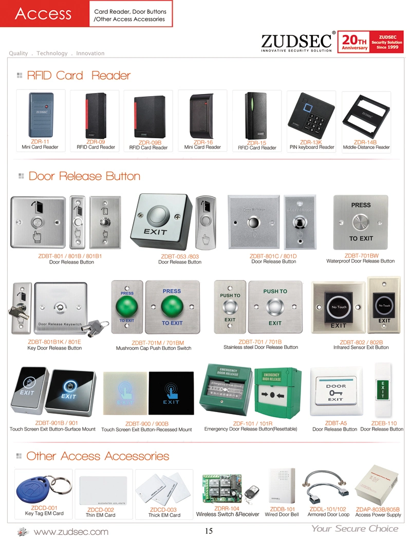 Standalone RFID Metal Access Controller Touch Keypad Wiegand26 Door Entry System