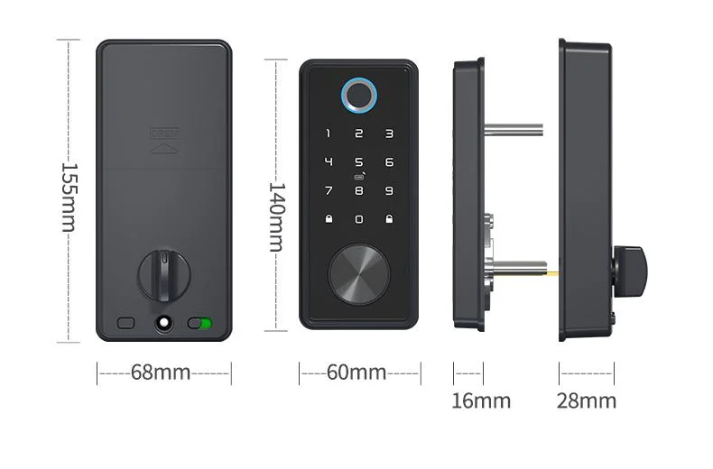 Ttlock APP Remote Control Biometric Fingerprint Password Smart Door Lock